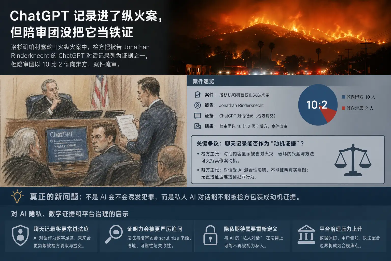 ChatGPT 记录进了纵火案,但陪审团没把它当铁证
