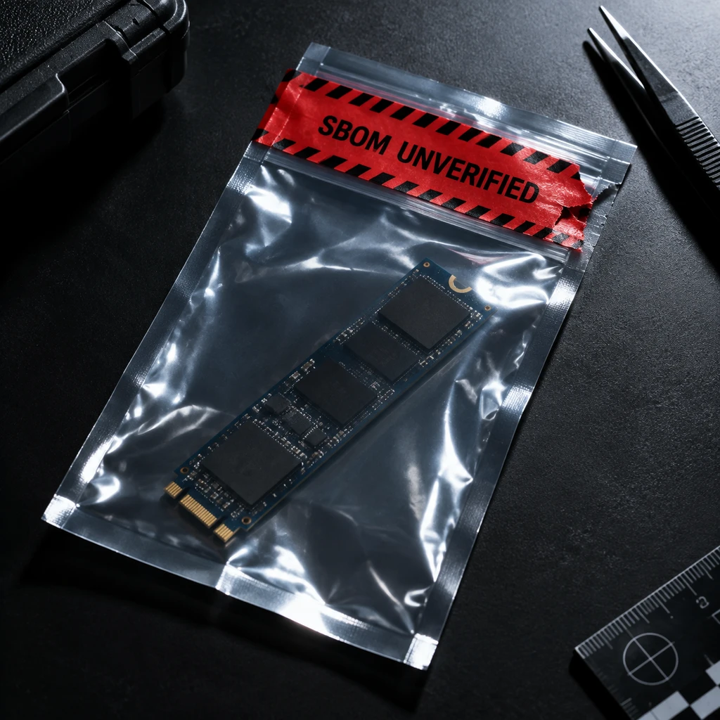 模型载体因缺少物料清单核验与权重哈希被封存取证(示意图)