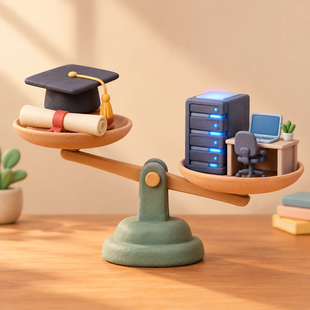 用算力配额与工程工位，重新度量传统大学文凭的价值(示意图)