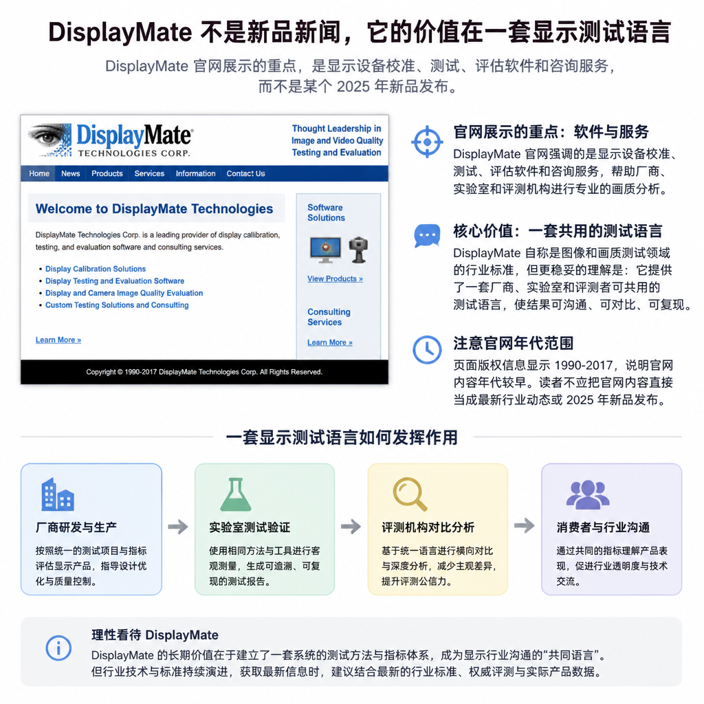 DisplayMate 不是新品新闻，它的价值在一套显示测试语言