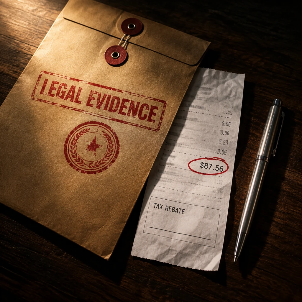 消费者集体诉讼索要退税,但加价早与未列明的小票绑定成死结(示意图)
