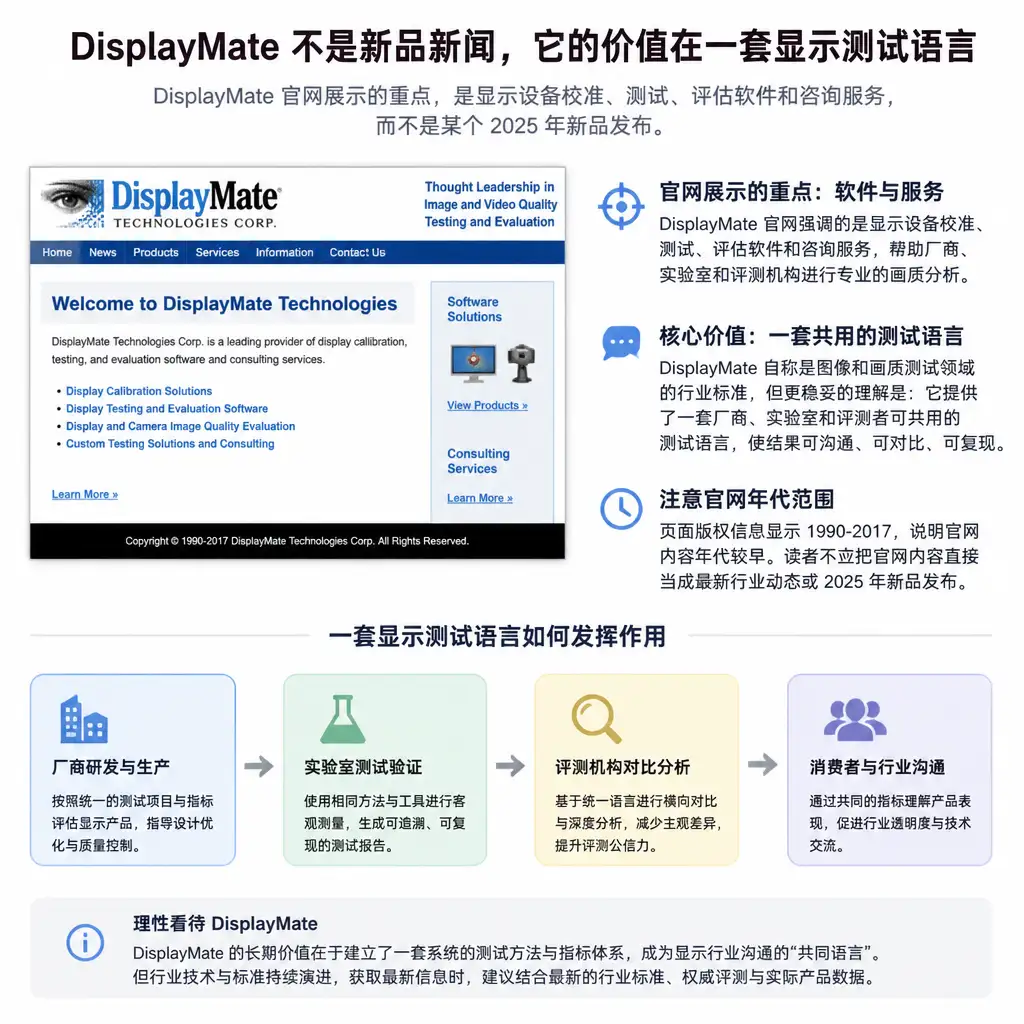 DisplayMate 不是新品新闻,它的价值在一套显示测试语言