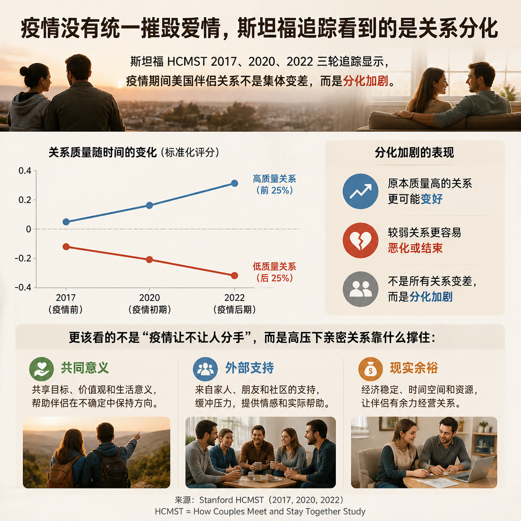 疫情没有统一摧毁爱情,斯坦福追踪看到的是关系分化