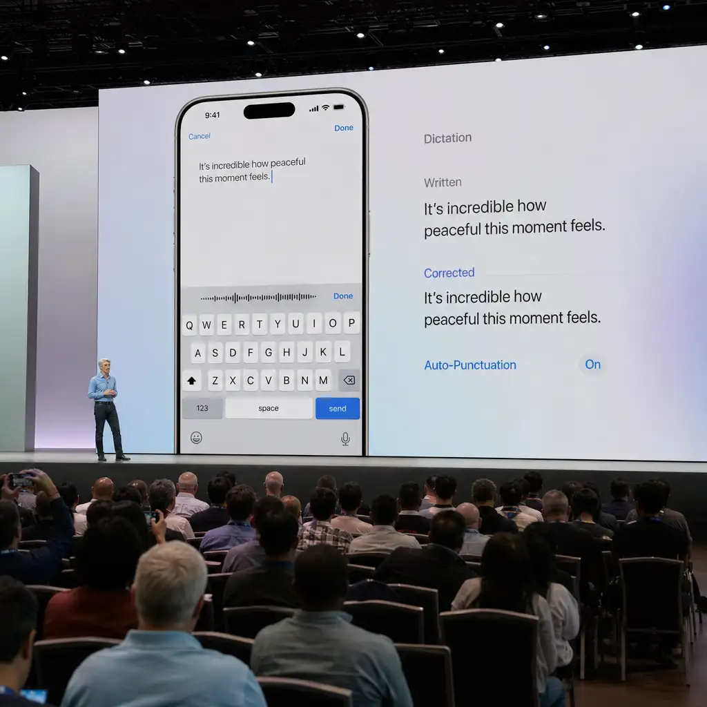 苹果把 AI 听写做进 iOS 27 键盘，第三方语音输入应用先丢入口优势