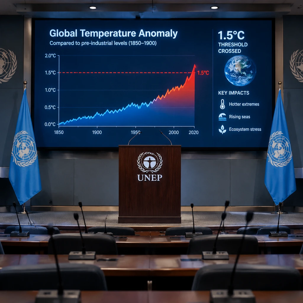 UNEP 2026报告宣告1.5°C失守：2035年须减排45%并封存3200亿吨碳