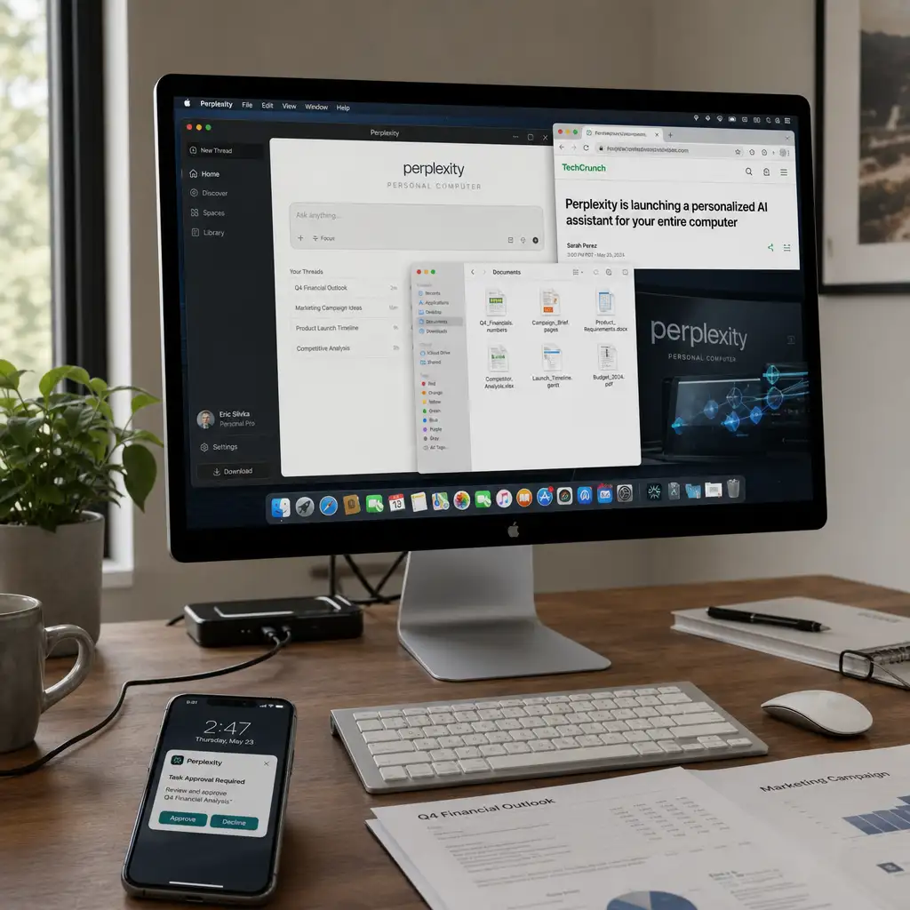 Perplexity Personal Computer 开放给所有 Mac 用户:AI 助手开始碰本地文件了
