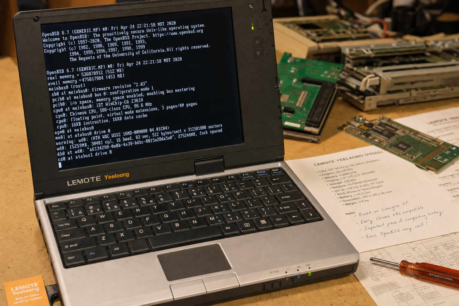 Lemote Yeeloong 跑 OpenBSD：一台龙芯老本，把“自主可控”的账摊开了