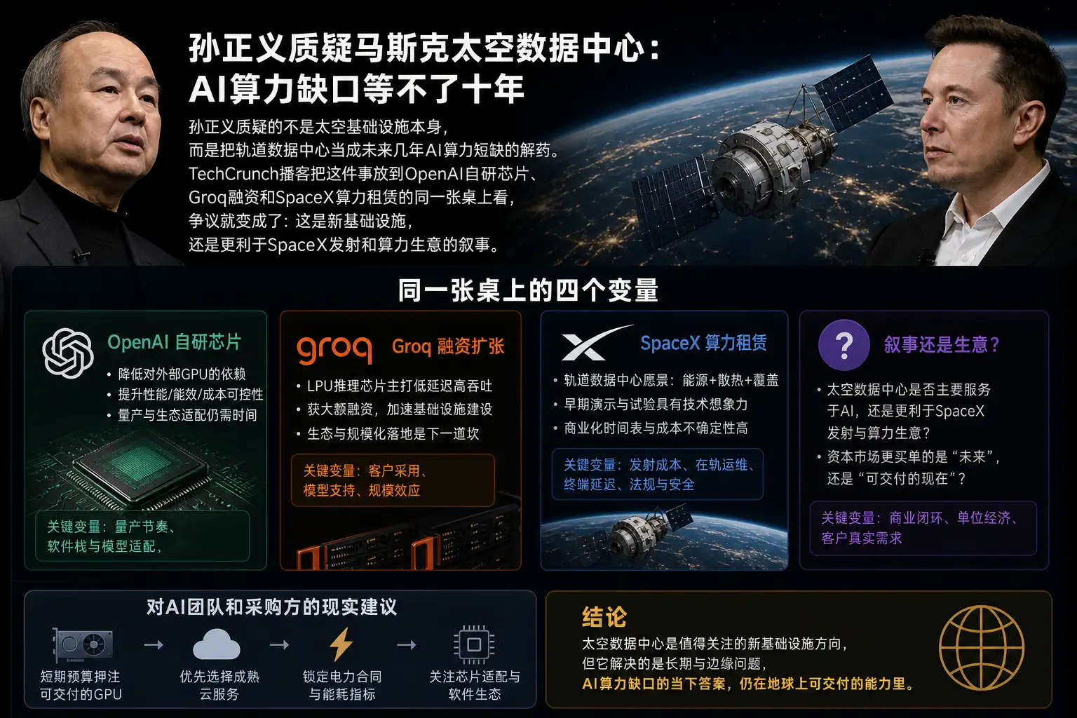 孙正义质疑马斯克太空数据中心:AI算力缺口等不了十年