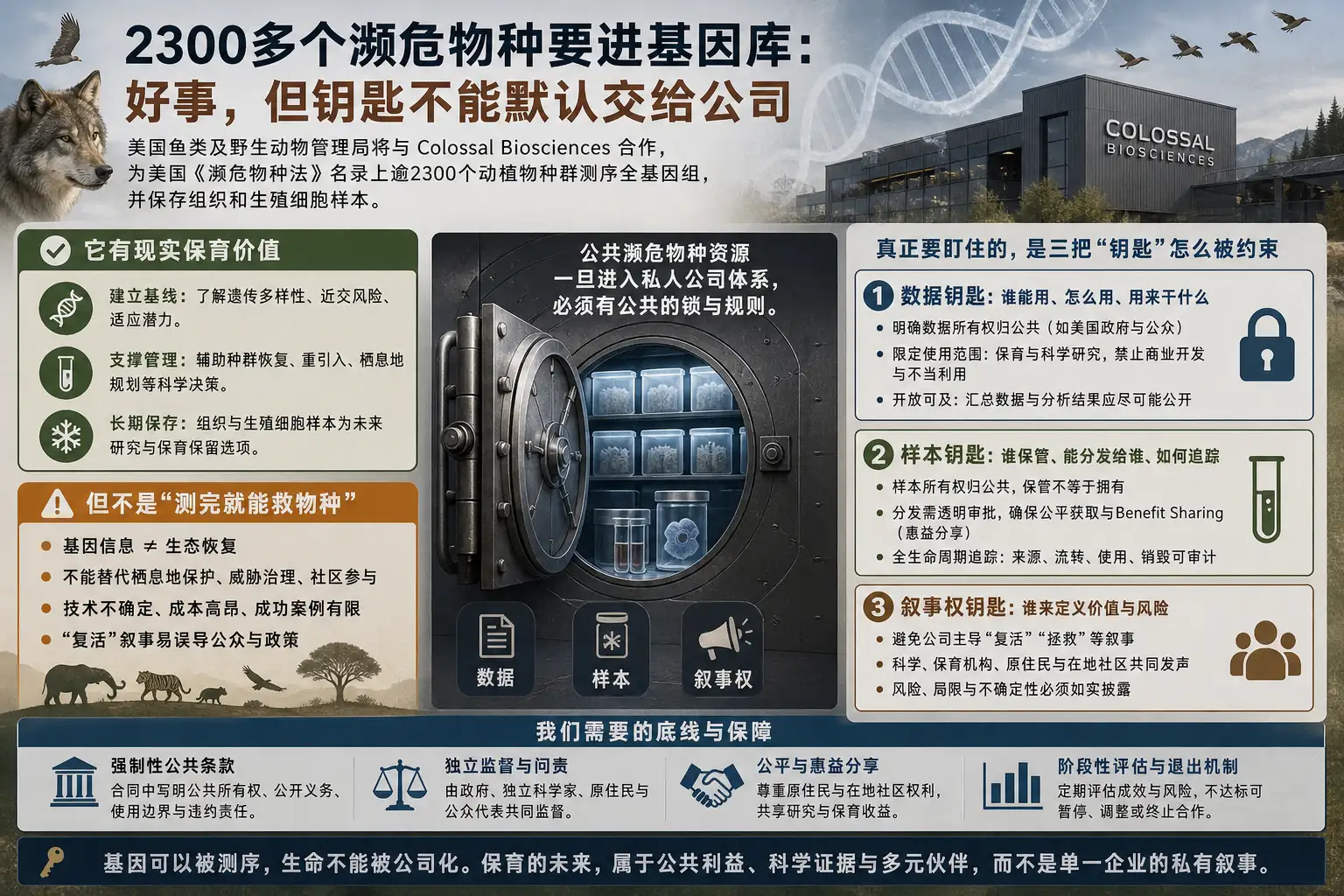 2300多个濒危物种要进基因库:好事,但钥匙不能默认交给公司