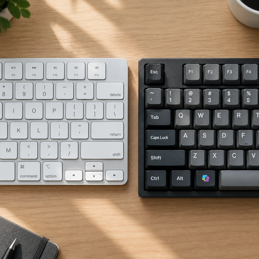 Windows与Mac键盘生态暗战：修饰键数量与光标逻辑的底层断层