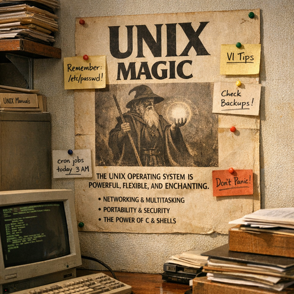 drio/unixmagic:一张 Unix 老海报,被改造成可协作考证的技术史入口