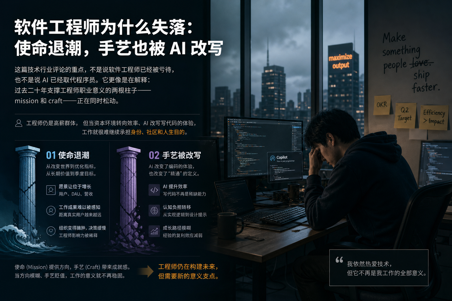 软件工程师为什么失落：使命退潮，手艺也被 AI 改写