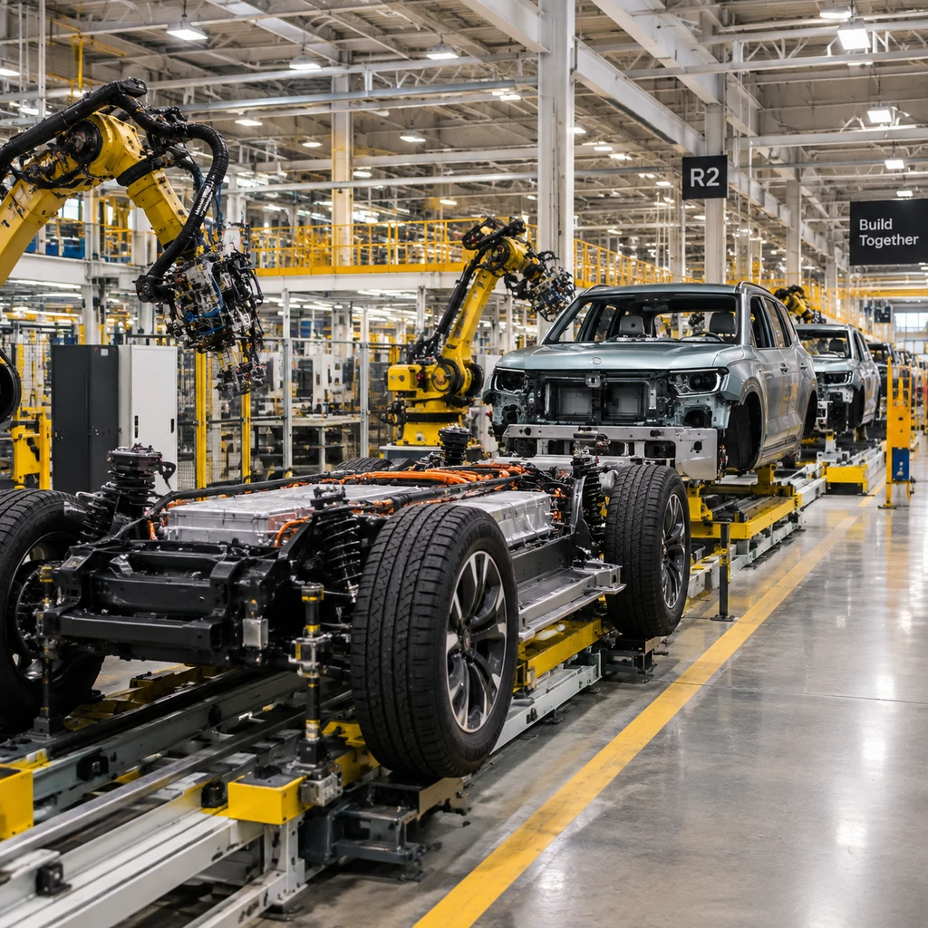 Rivian R2 宣布减碳 50% 背后：全尺寸巨兽下放的物理算术