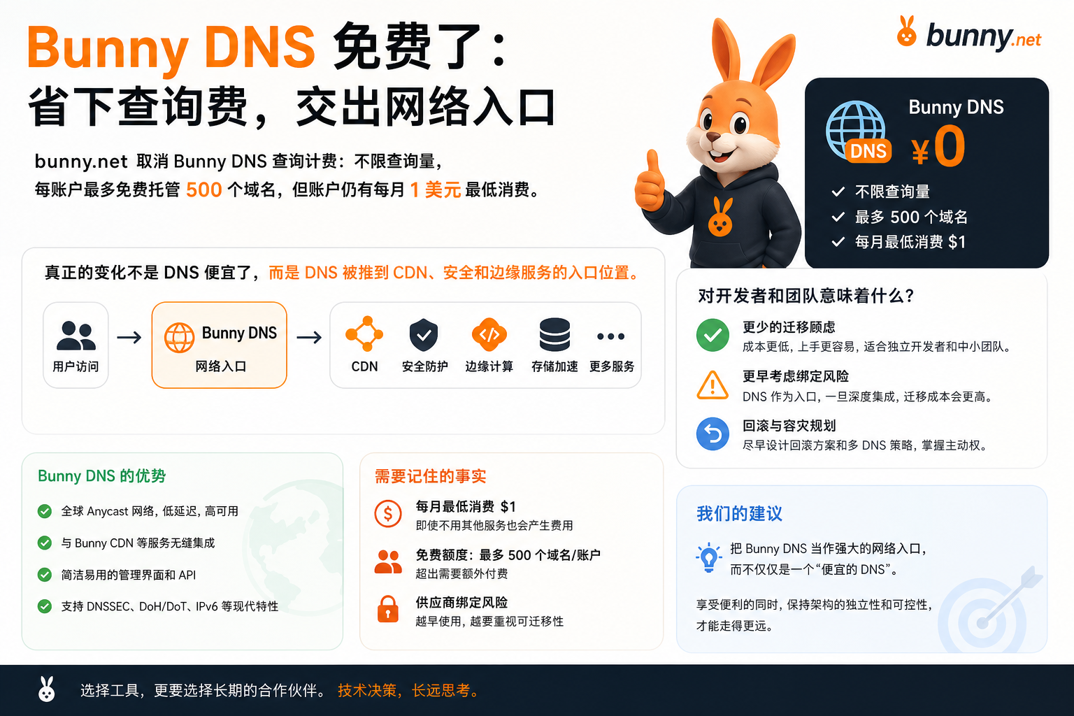 Bunny DNS 免费了：省下查询费，交出网络入口