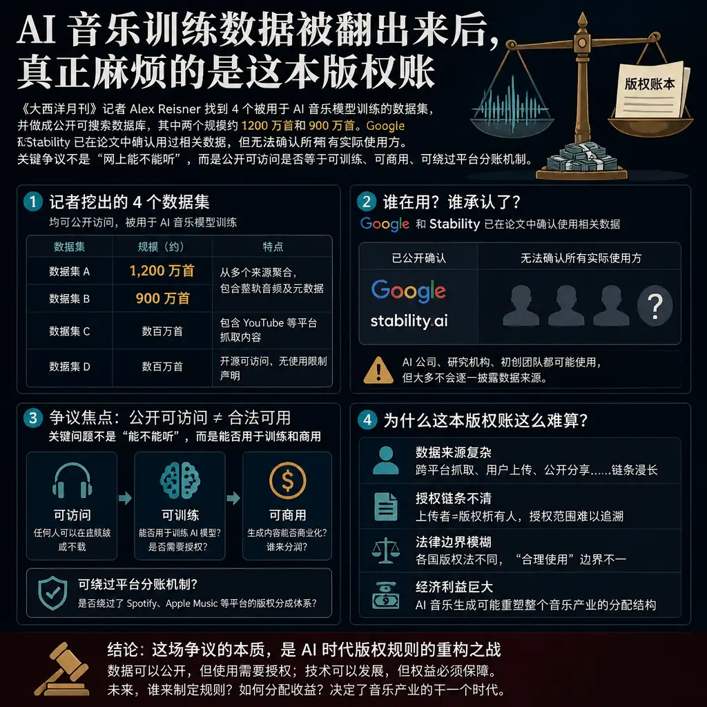 AI 音乐训练数据被翻出来后,真正麻烦的是这本版权账