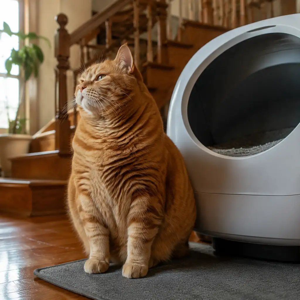 这只20斤肥猫赢麻了：智能猫砂盆压根不是减肥工具