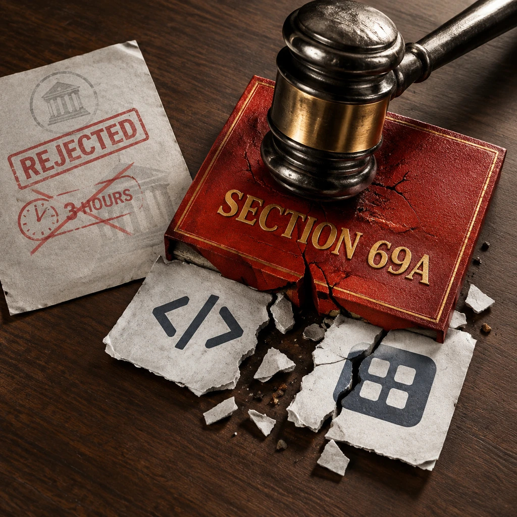 监管部门绕开避风港条款，改用 69A 法令彻底切断分发渠道(示意图)