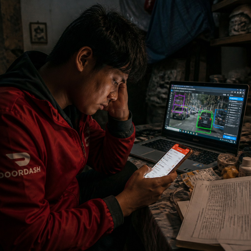 外卖巨头不送外卖改“喂”AI？我在DoorDash的打零工App里，看到了硅谷最冷酷的未来