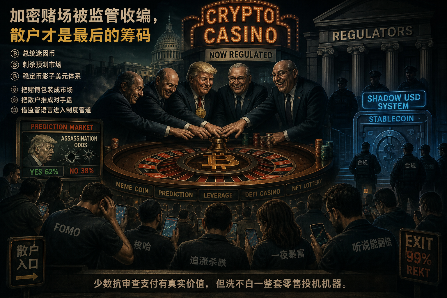 加密赌场被监管收编，散户才是最后的筹码