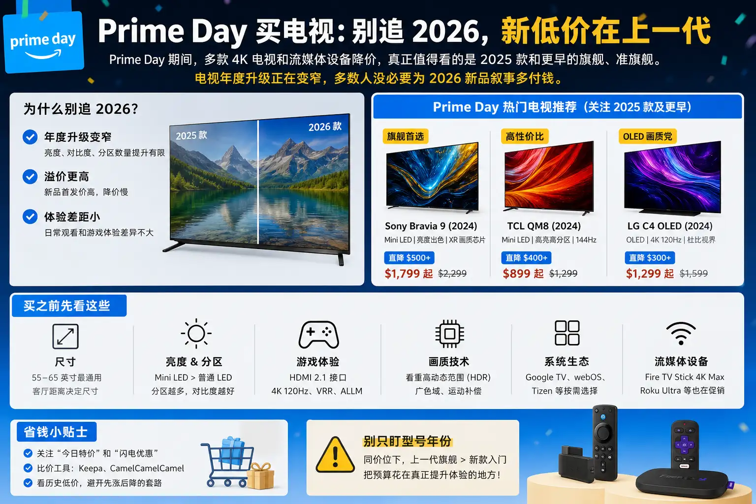 Prime Day 买电视:别追 2026,新低价在上一代