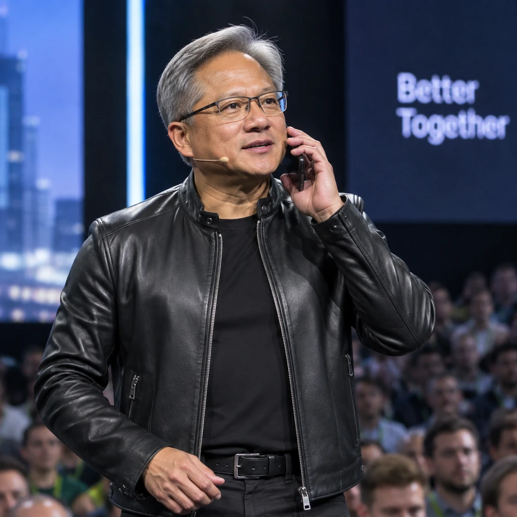 NVIDIA 营收预增 70% 背后：黄仁勋五分钟免提接听特朗普电话压制安全监管