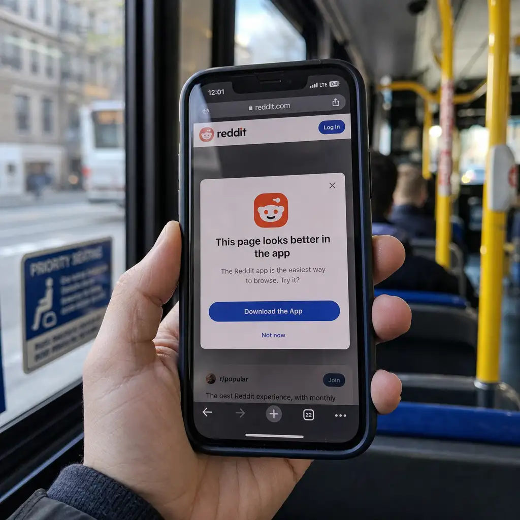 Reddit 测试拦截移动网页:未登录高频用户被要求装 App 才能继续看