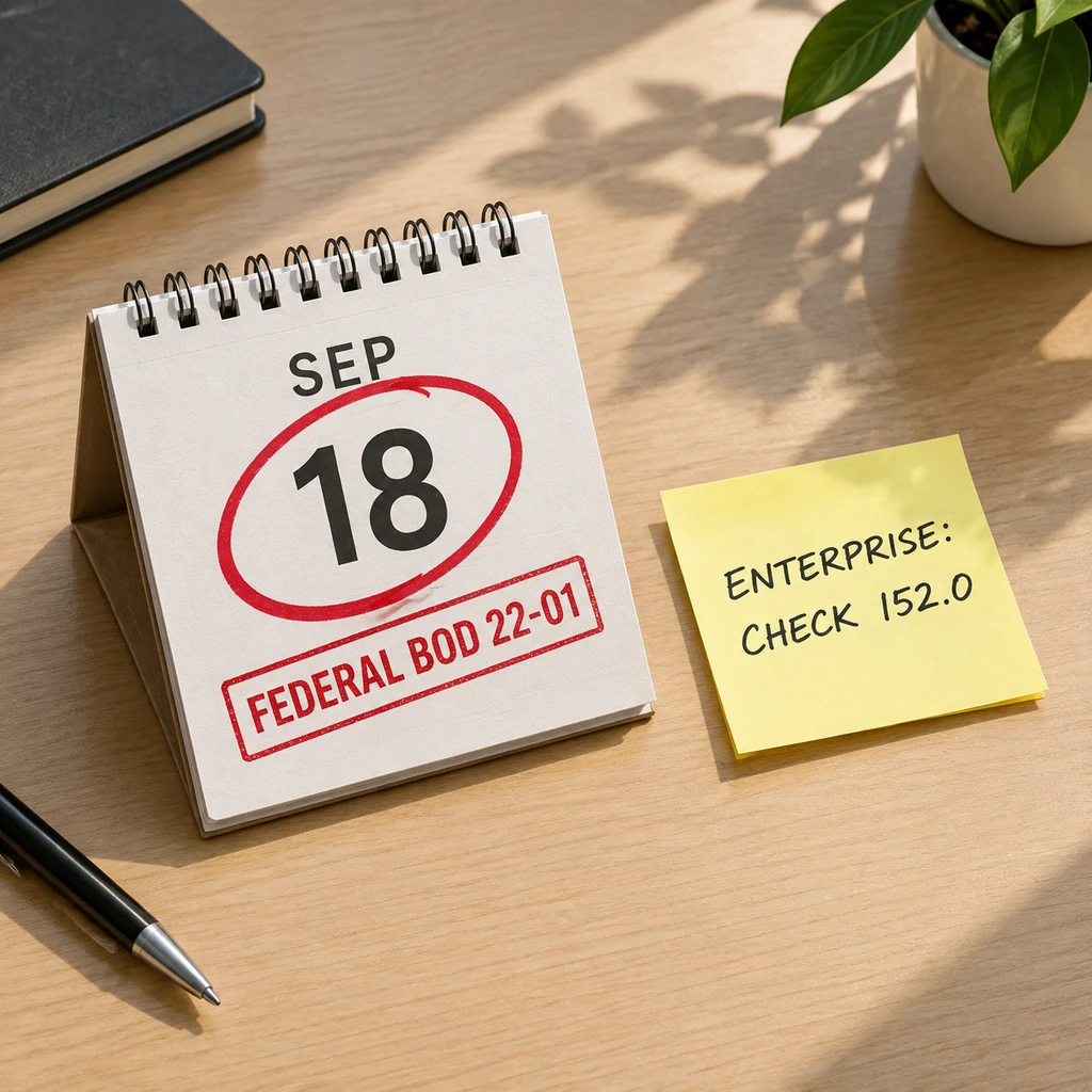 9月18日处置红线仅约束联邦机构,企业需自主排查(示意图)