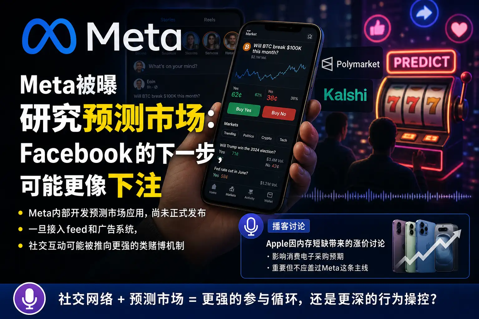 Meta被曝研究预测市场:Facebook的下一步,可能更像下注