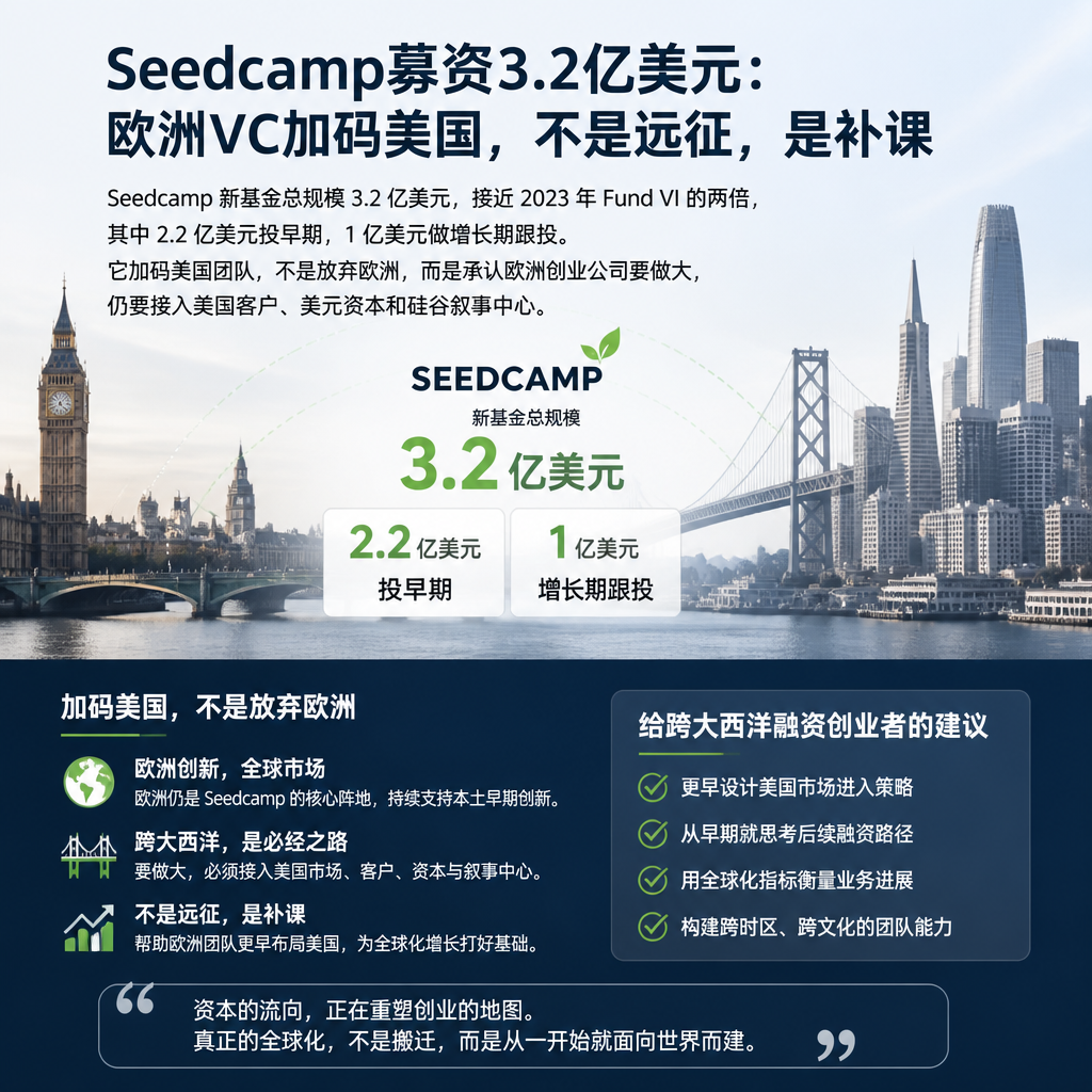 Seedcamp募资3.2亿美元：欧洲VC加码美国，不是远征，是补课