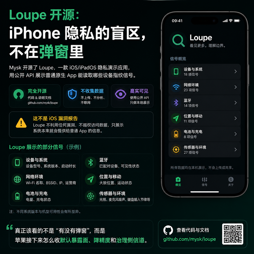 Loupe 开源：iPhone 隐私的盲区，不在弹窗里