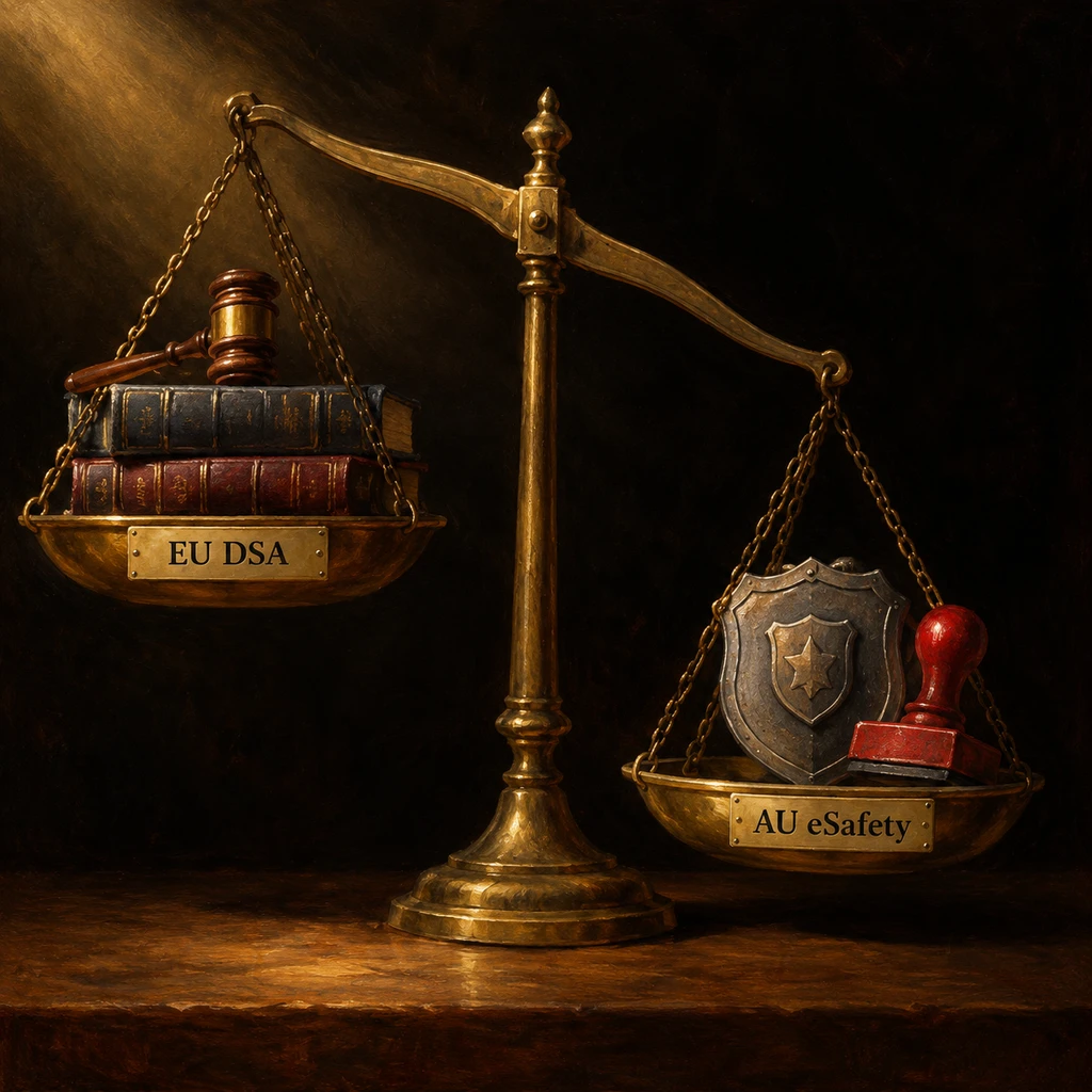 与欧盟多重制衡相比，澳大利亚将执法权压在单一机构(示意图)