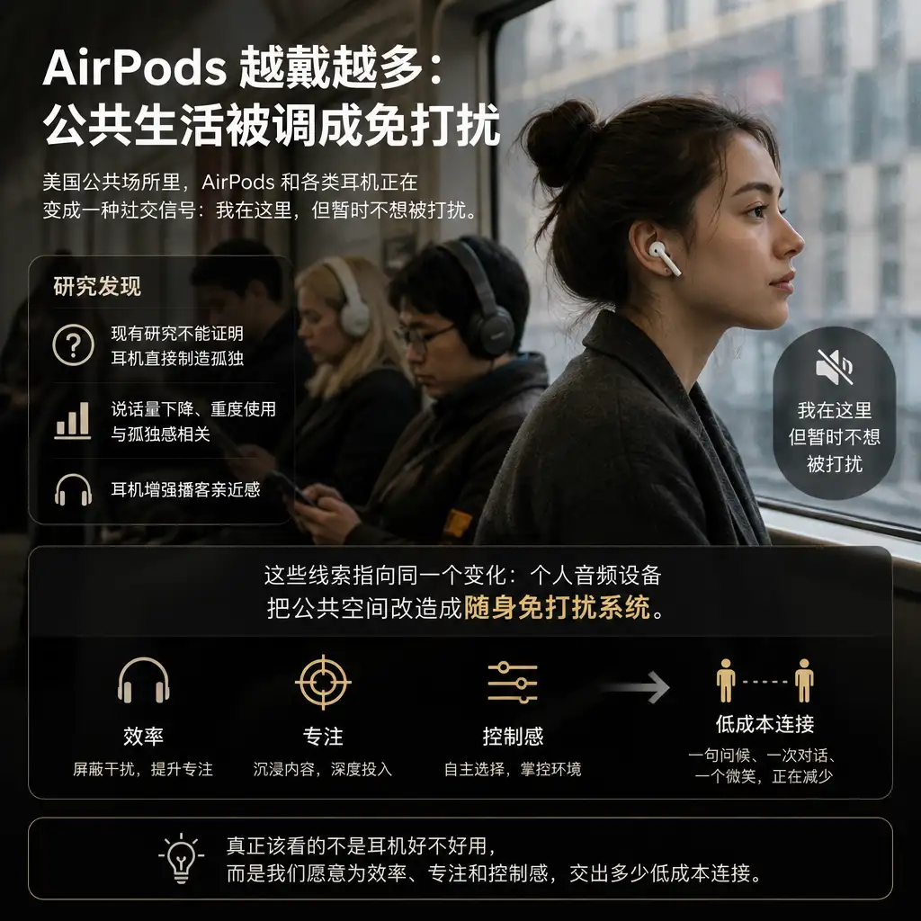 AirPods 越戴越多:公共生活被调成免打扰