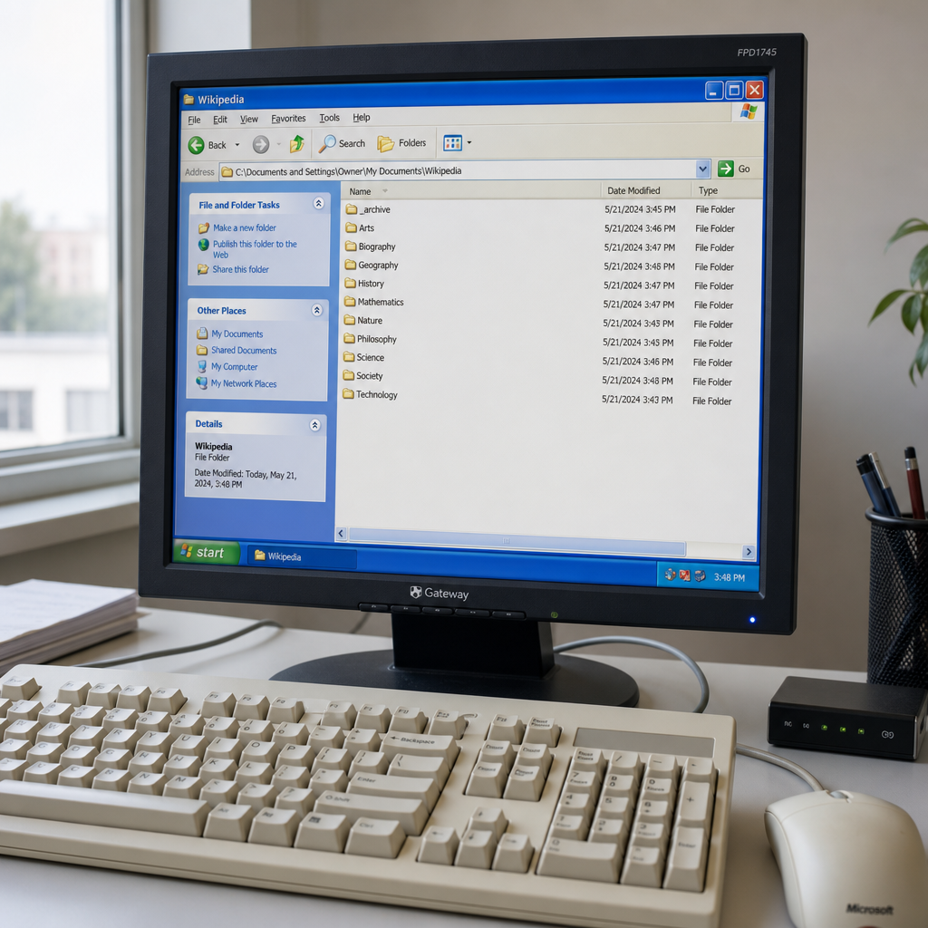 把维基百科装进 Windows XP 文件夹，Wikipedia File Explorer 好玩但不该被神化