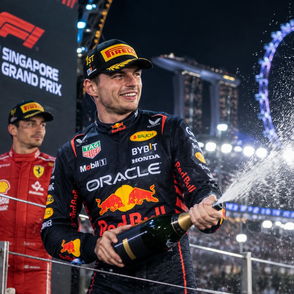 维斯塔潘首夺新加坡F1正赛冠军：RB22升级真成最速车了吗