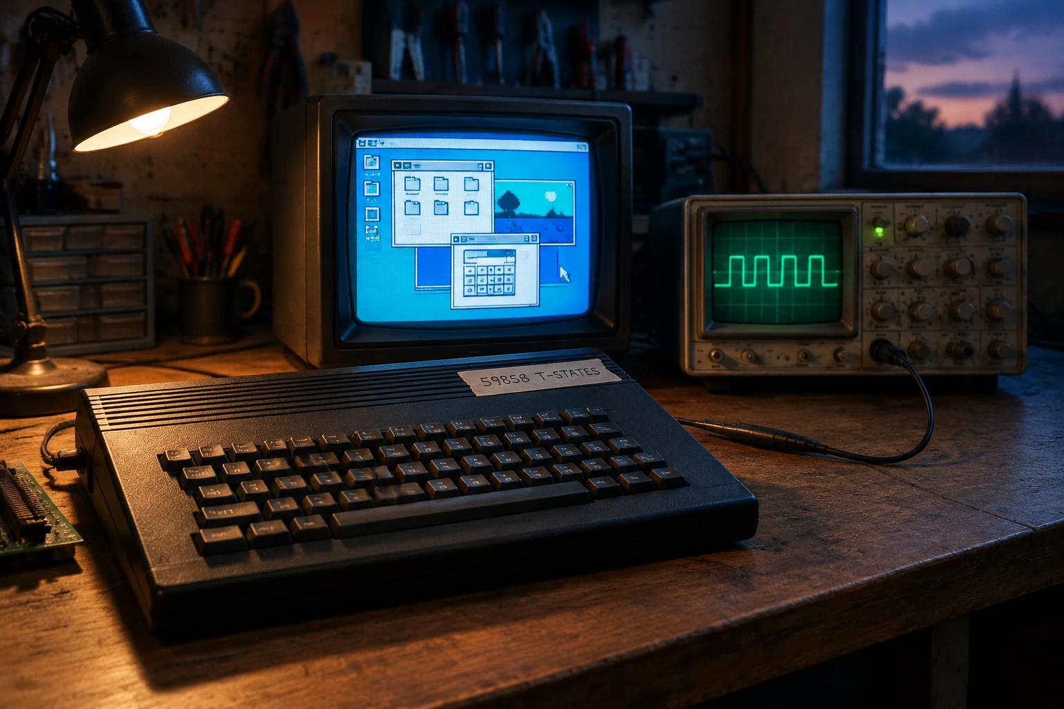 用Z80汇编在48K机器上硬写桌面:ZX Desk挑战59858周期极限