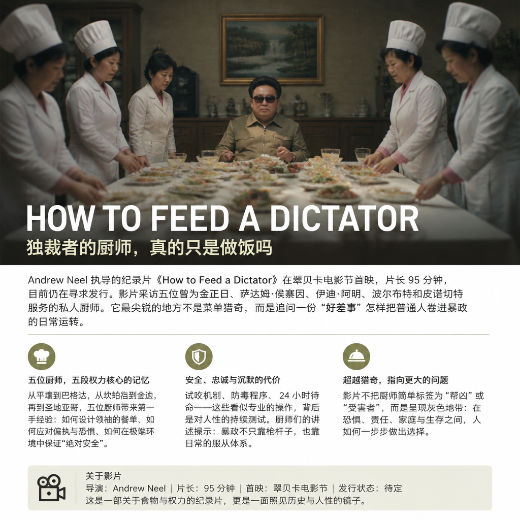 《How to Feed a Dictator》首映：独裁者的厨师，真的只是做饭吗