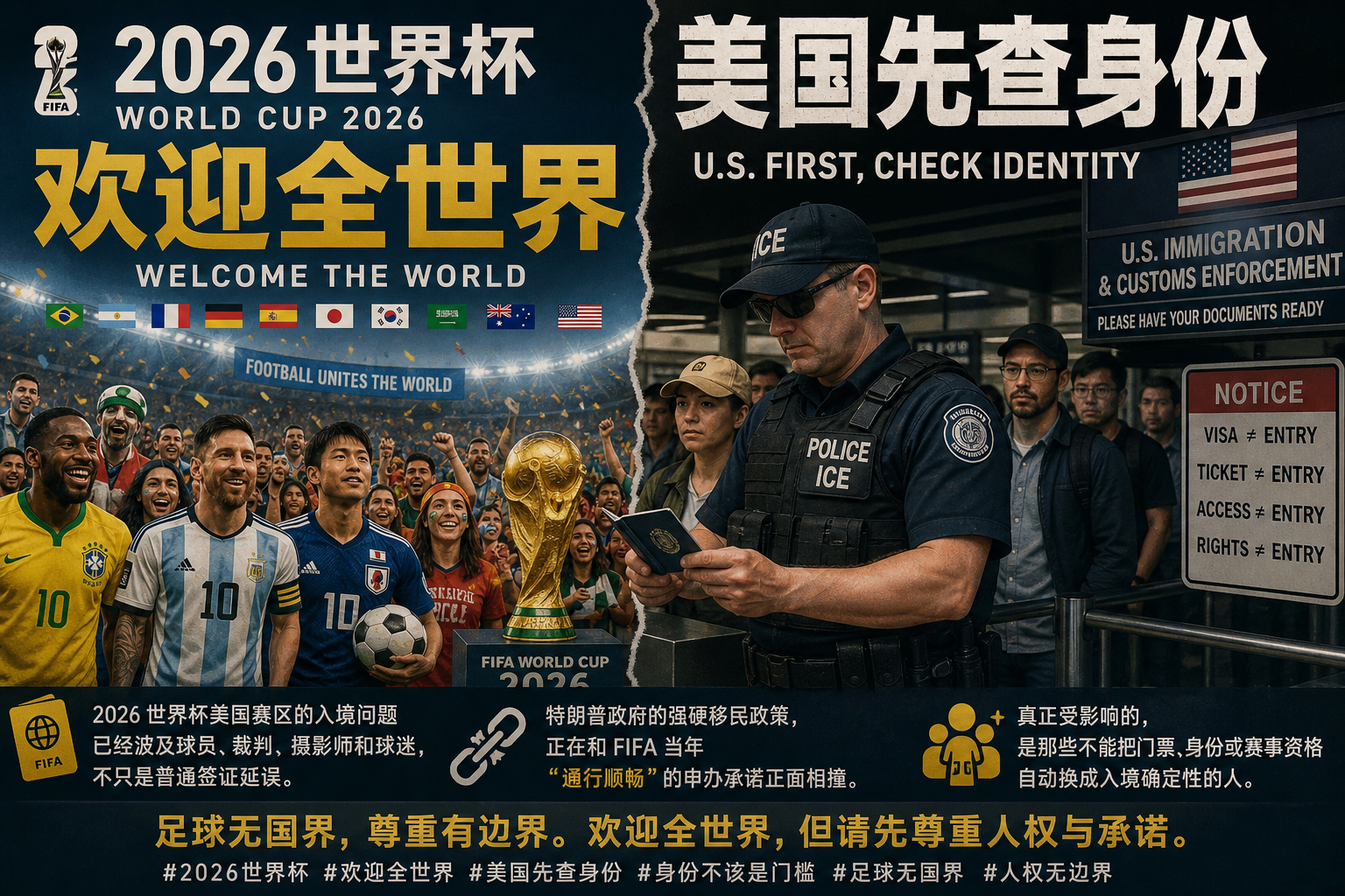 世界杯欢迎全世界，美国先查身份
