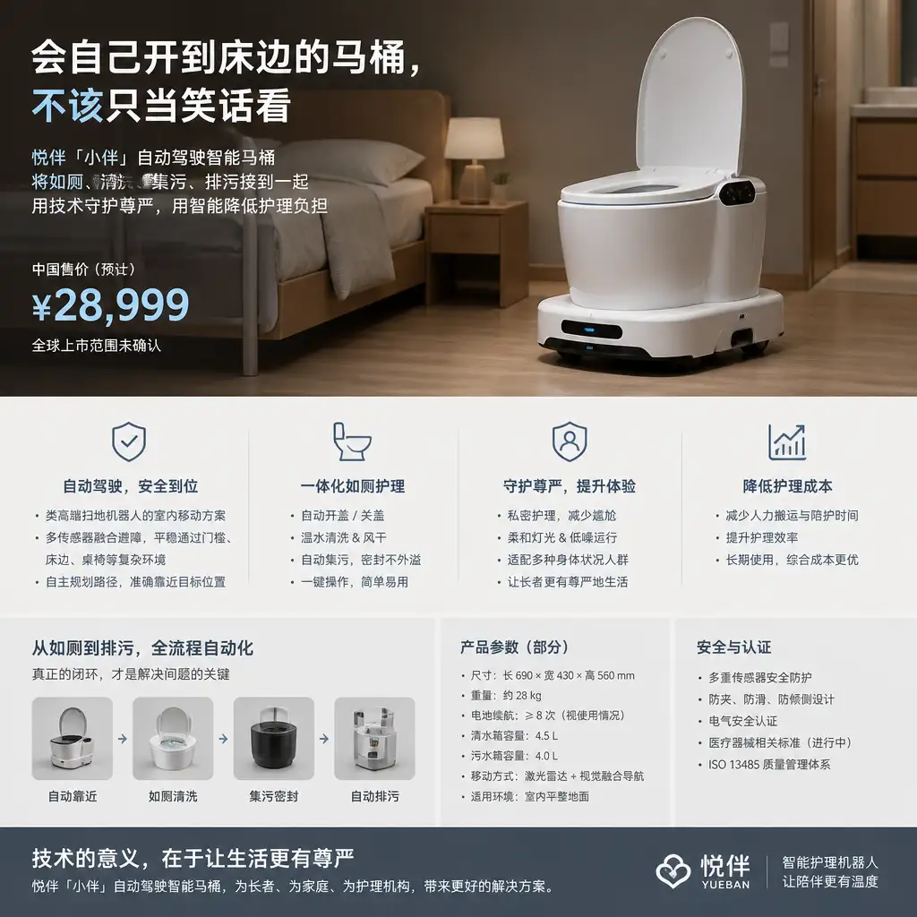 会自己开到床边的马桶,不该只当笑话看